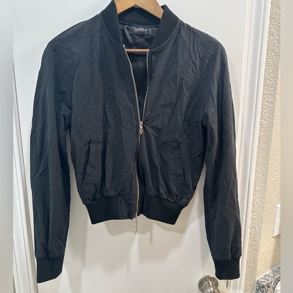 Amnesia Embroidered Bomber Jacket